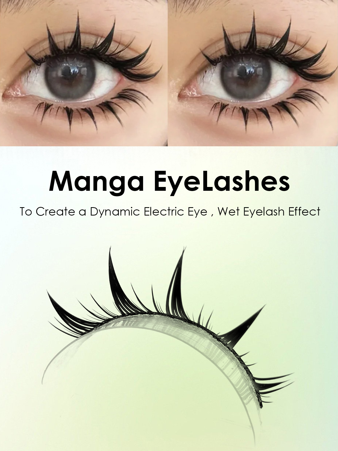 Sibeuna 5 Pairs Fox Eye False Eyelashes Wispy Spiky Manga Lashes Natural Cat Eye Winged End Faux Mink Lashes Dramatic End Lengthened Fake Eyelashes For Daily Cosplay Makeup