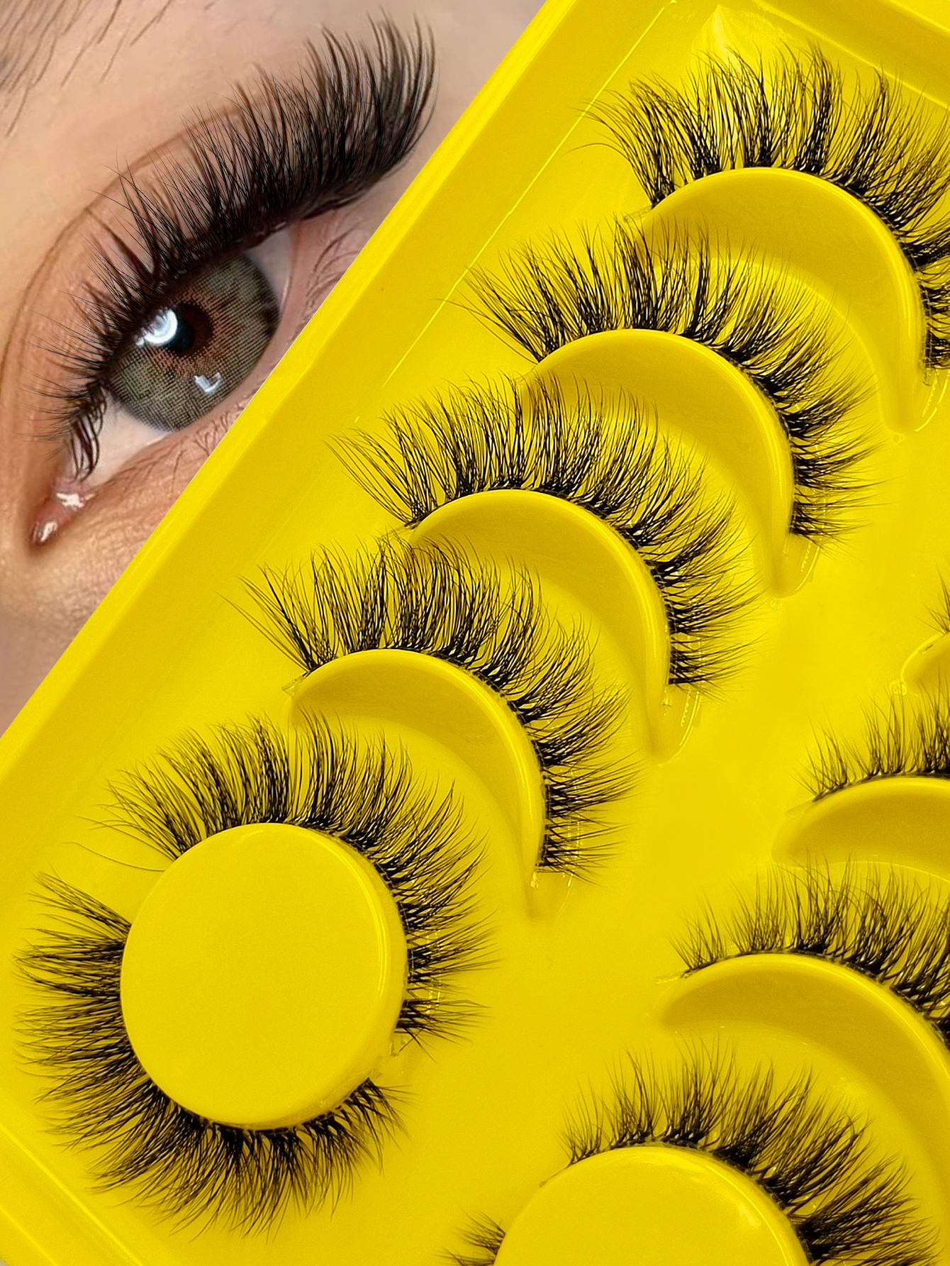 Sibeuna 6 Pairs Wispy Fluffy Fox-Eye False Eyelashes Create Natural Cross-eyed Lash Effect. They are Lightweight and Comfortable, Allowing For Multiple Uses and are Suitable for Everyday Party Looks.