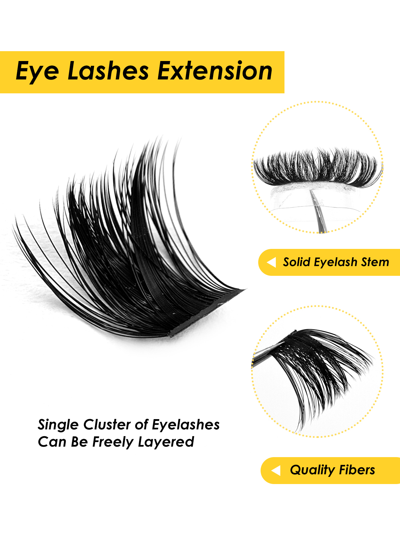 Sibeuna 120pcs D Curl 160D Dramatic Lash Clusters Kit - Thick Fluffy DIY Individual Eyelash Extensions with Tweezers, Volume False Eyelashes Segmented Bundles