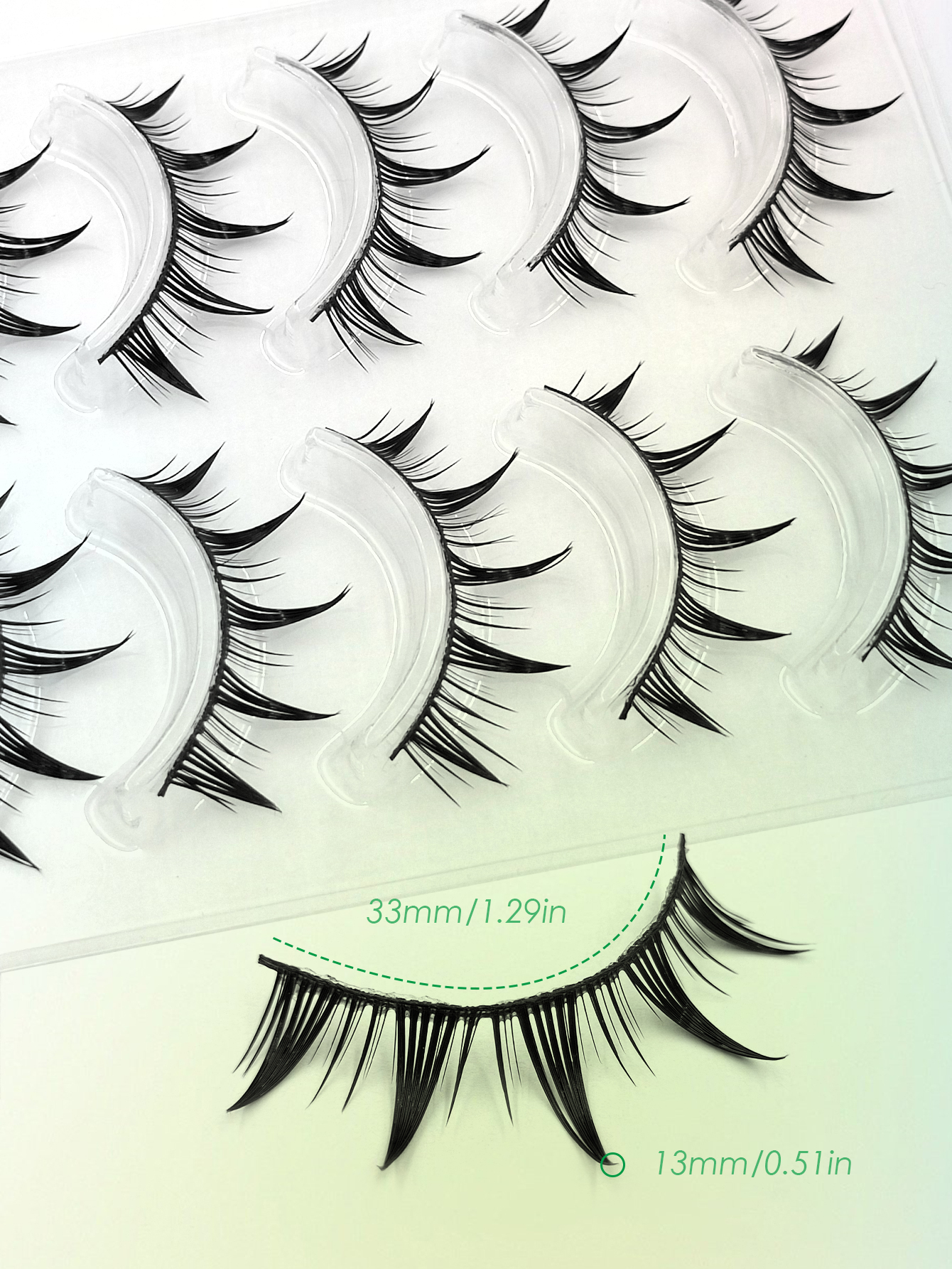 Sibeuna 5 Pairs Fox Eye False Eyelashes Wispy Spiky Manga Lashes Natural Cat Eye Winged End Faux Mink Lashes Dramatic End Lengthened Fake Eyelashes For Daily Cosplay Makeup