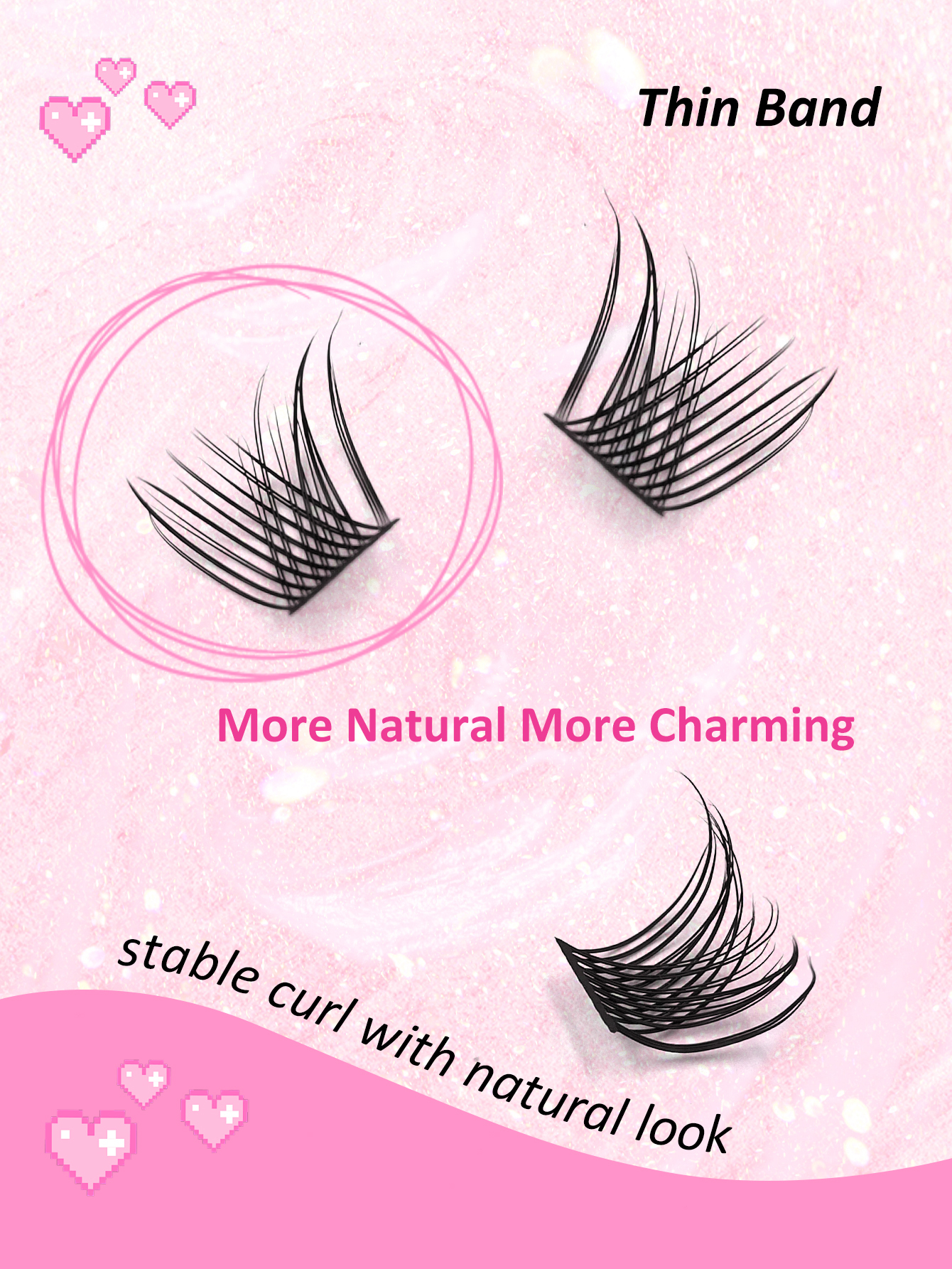 Sibeuna 120Pcs Individual Eyelash D Curl 8-16mm Mixed Length Individual Natural Look Cluster Eyelash Segmented Individual False Eyelashes Ultra-light Individual Eyelash