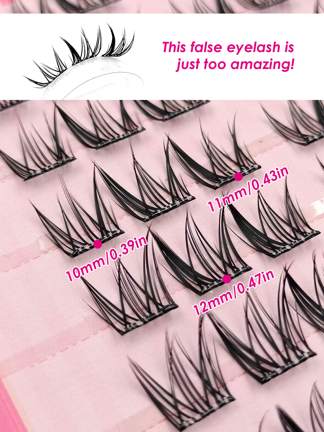 Sibeuna 60Pcs Self Adhesive Eyelash Manga Lashes Effect ,Wear No-Glue Needed Eyelash Pre Glued Lashes Eyelash Extension , C Curl Eyelash Natural Wispy Suitable for Daily Beginner Wear