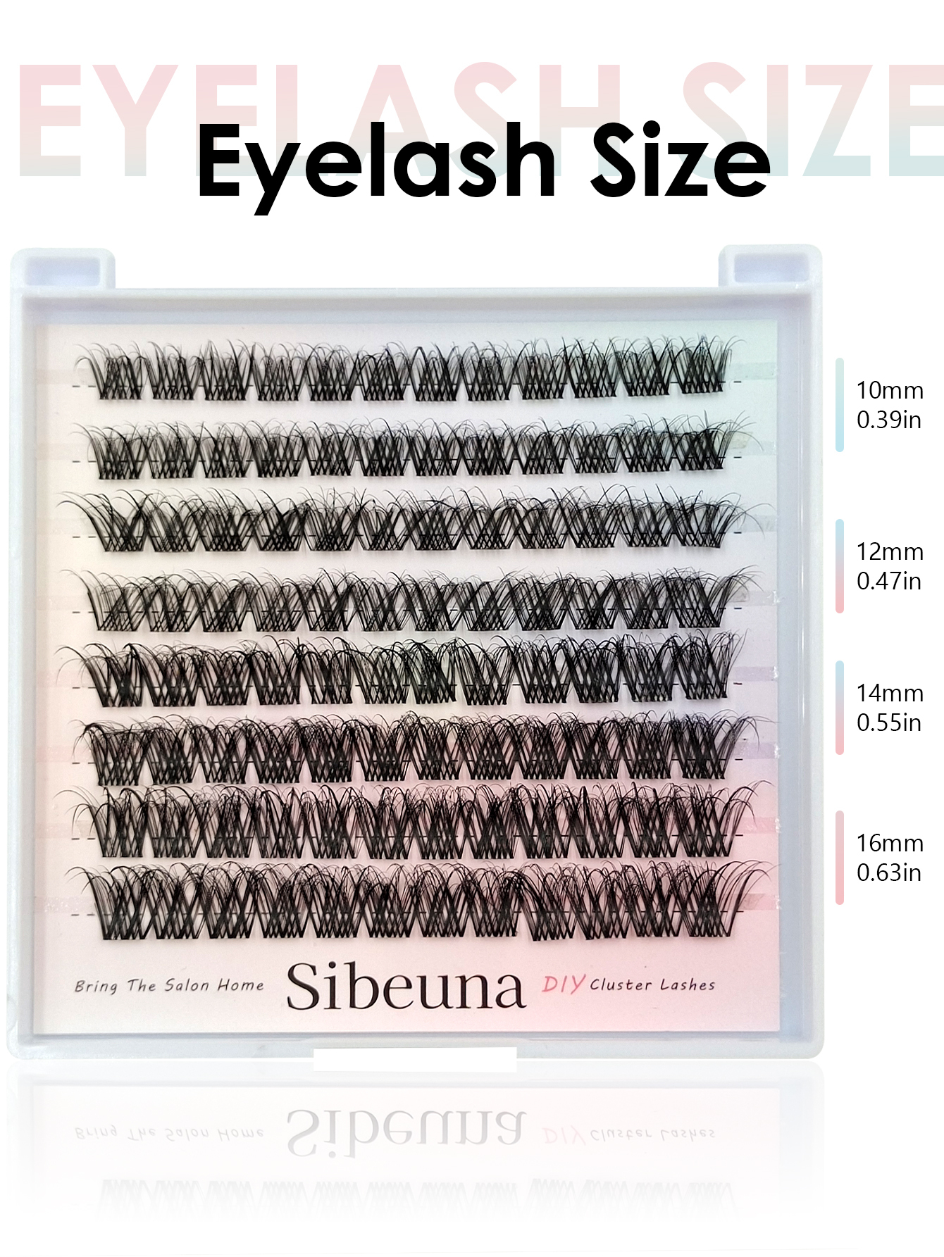 Sibeuna 96pcs Wet Look Cluster Eyelash Extensions Messy Wet Effect Wispy Fluffy Individual Lashes D Curl Fake Eyelashes Manga Lashes Effect For Beginners and Travelers Daily Eye Makeup Wet Lashes