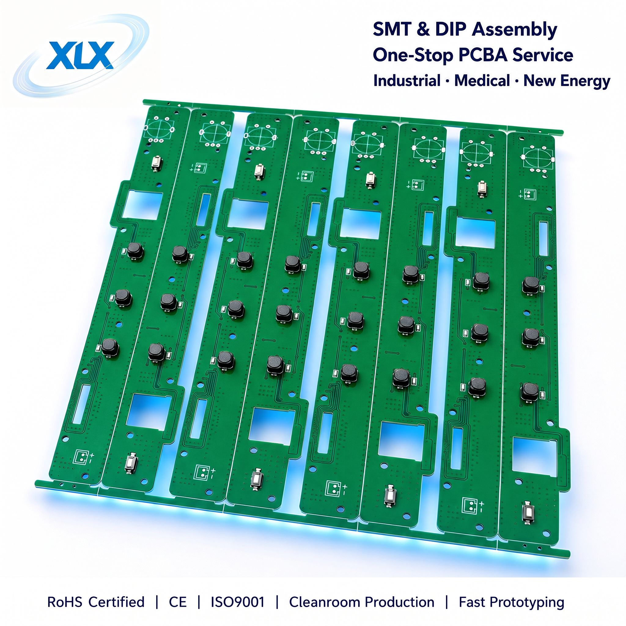 Custom Board ISO9001 Certified Turnkey PCB Assembly OEM Service Manufacturer Design Service Small-batch PCBA SMT FR-4 1 oz,XLX Electronics,Custom Board ISO9001 Certified Turnkey PCB Assembly OEM Service Manufacturer Design Service Small-batch PCBA SMT FR-4 1 oz
