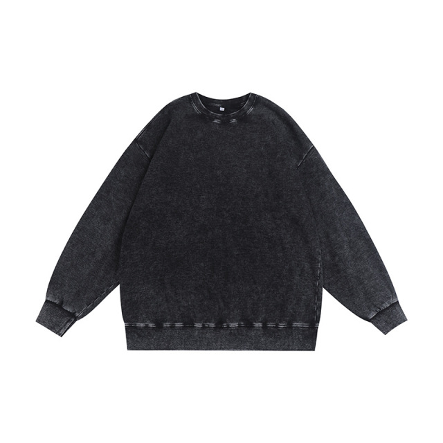 350g washed and used stir fried snowflake round neck hoodie,MY SHOP,350g washed and used stir fried snowflake round neck hoodie