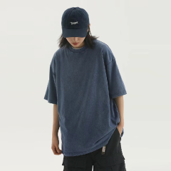 230g washed old stir fried snowflake pure cotton T-shirt,MY SHOP,230g washed old stir fried snowflake pure cotton T-shirt