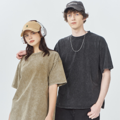 250g washed old stir fried snowflake pure cotton high-quality T-shirt,MY SHOP,250g washed old stir fried snowflake pure cotton high-quality T-shirt
