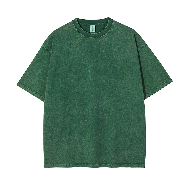 250g washed old stir fried snowflake pure cotton high-quality T-shirt,MY SHOP,250g washed old stir fried snowflake pure cotton high-quality T-shirt