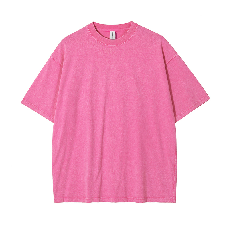 250g washed old stir fried snowflake pure cotton high-quality T-shirt,MY SHOP,250g washed old stir fried snowflake pure cotton high-quality T-shirt