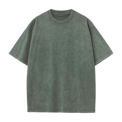 230g washed old stir fried snowflake pure cotton T-shirt,MY SHOP,230g washed old stir fried snowflake pure cotton T-shirt