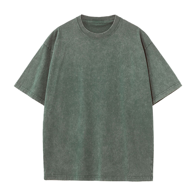 230g washed old stir fried snowflake pure cotton T-shirt,MY SHOP,230g washed old stir fried snowflake pure cotton T-shirt