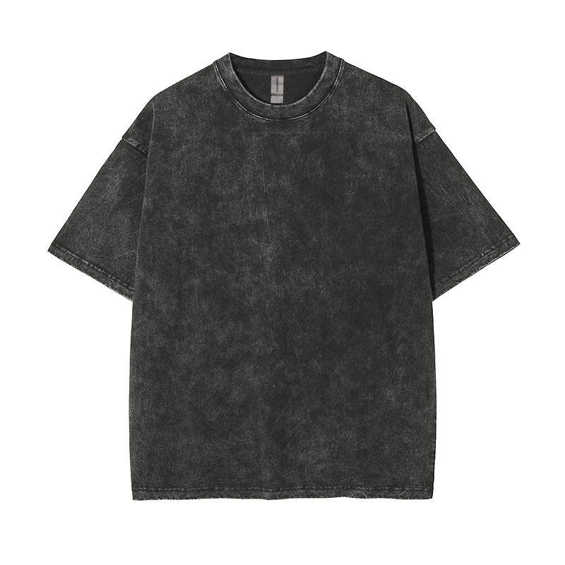 250g washed old stir fried snowflake pure cotton high-quality T-shirt,MY SHOP,250g washed old stir fried snowflake pure cotton high-quality T-shirt
