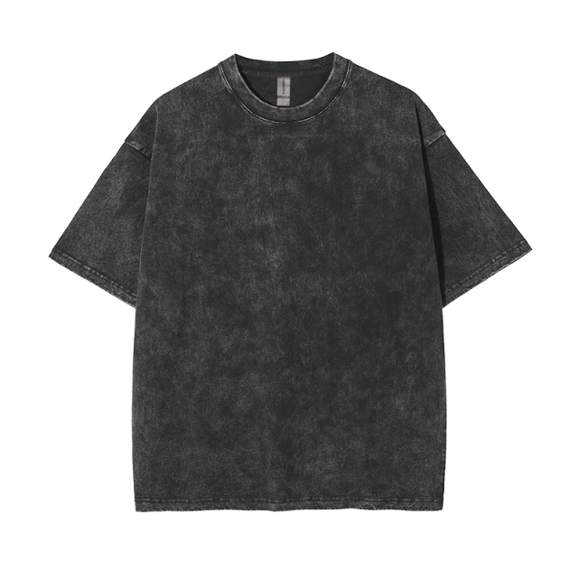 250g washed old stir fried snowflake pure cotton high-quality T-shirt,MY SHOP,250g washed old stir fried snowflake pure cotton high-quality T-shirt