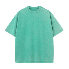 230g washed old stir fried snowflake pure cotton T-shirt,MY SHOP,230g washed old stir fried snowflake pure cotton T-shirt