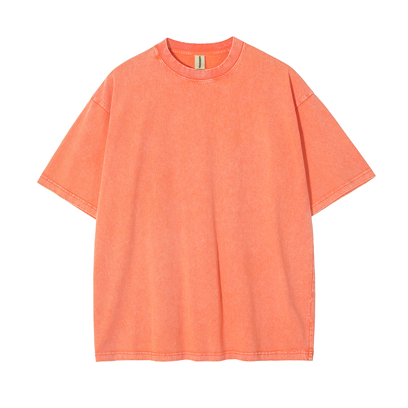 250g washed old stir fried snowflake pure cotton high-quality T-shirt,MY SHOP,250g washed old stir fried snowflake pure cotton high-quality T-shirt