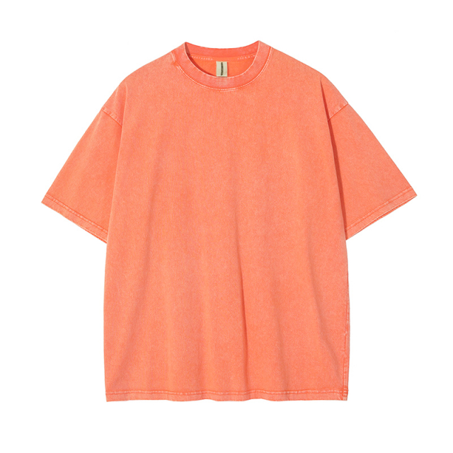 250g washed old stir fried snowflake pure cotton high-quality T-shirt,MY SHOP,250g washed old stir fried snowflake pure cotton high-quality T-shirt