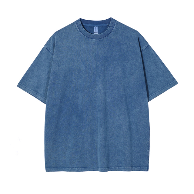 250g washed old stir fried snowflake pure cotton high-quality T-shirt,MY SHOP,250g washed old stir fried snowflake pure cotton high-quality T-shirt