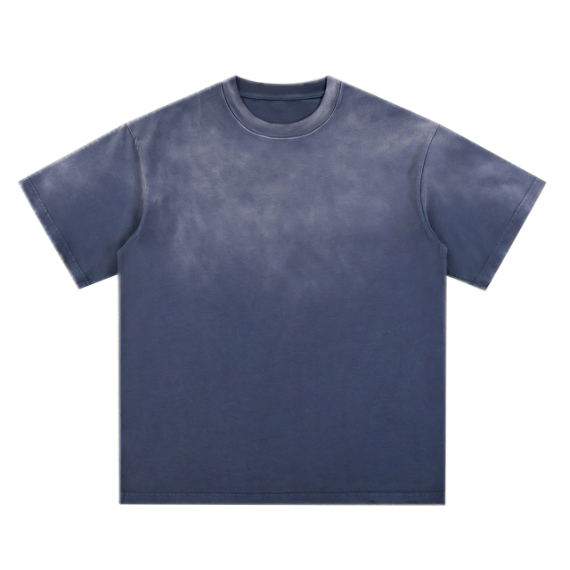 270g washed spray horse chestnut pure cotton T-shirt,MY SHOP,270g washed spray horse chestnut pure cotton T-shirt