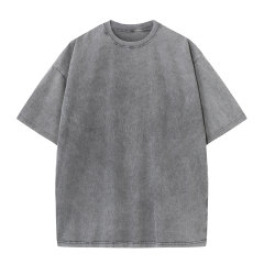 230g washed old stir fried snowflake pure cotton T-shirt,MY SHOP,230g washed old stir fried snowflake pure cotton T-shirt