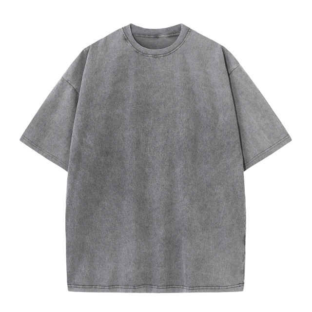 230g washed old stir fried snowflake pure cotton T-shirt,MY SHOP,230g washed old stir fried snowflake pure cotton T-shirt