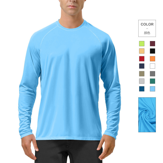Sun protection clothing with round neck and long sleeves,MY SHOP,Round neck sunscreen clothing