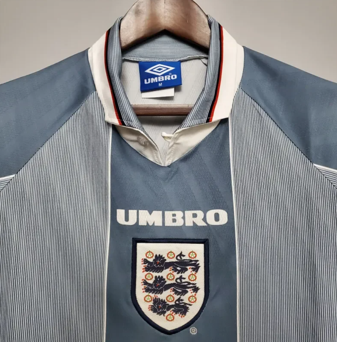 1996 England Retro Soccer Jersey Away Replica Euro Cup