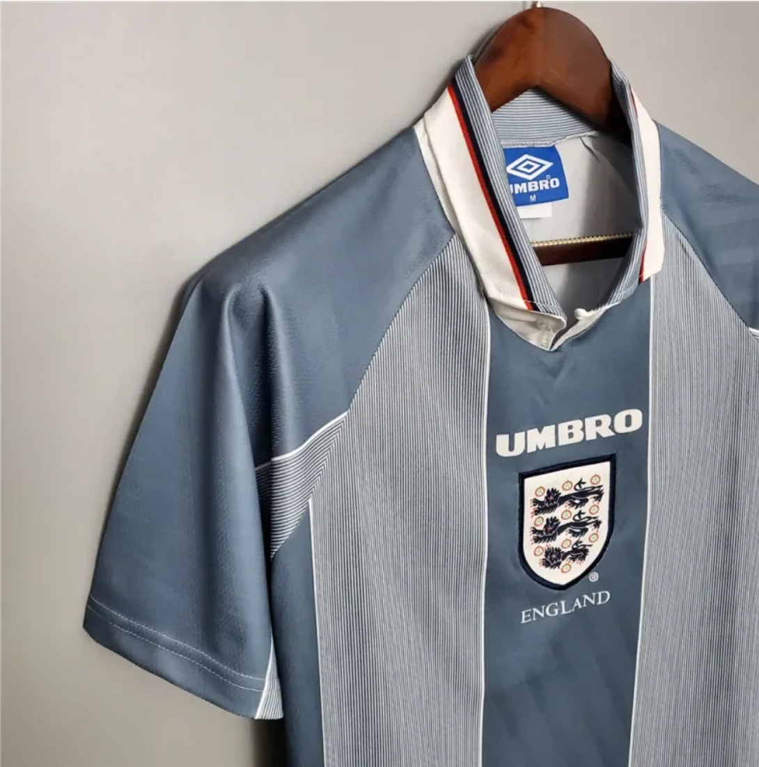 1996 England Retro Soccer Jersey Away Replica Euro Cup