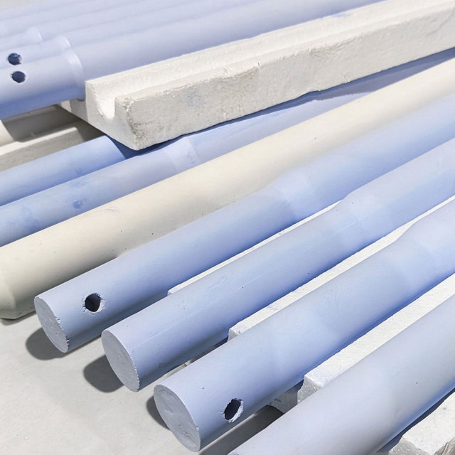 Refractory Launder for Molten Aluminum Processing  and Casting Lines,Longzhiyi Refractory,used Silica Argon Purging Stopper Rod for Aluminum Casting