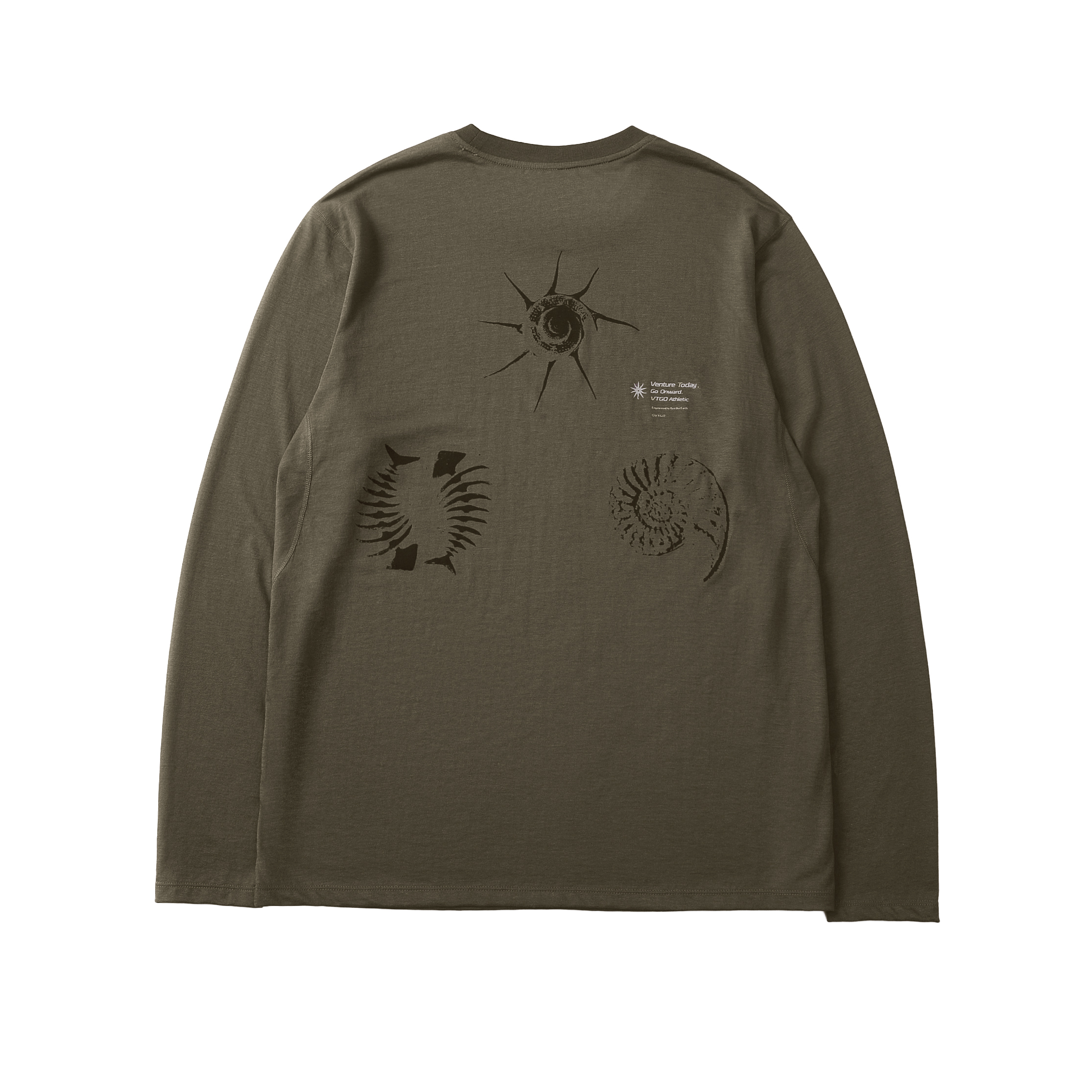 Sea Fossil Quick-Dry Long-Sleeve Tee - Moss Green