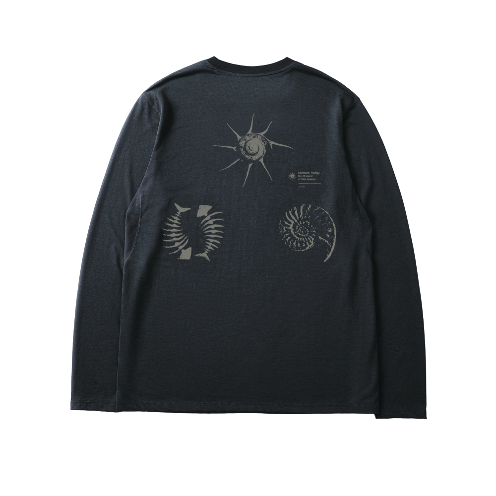 Sea Fossil Quick-Dry Long-Sleeve Tee - Deep Teal