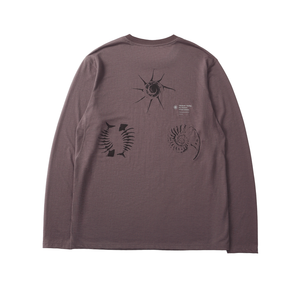 Sea Fossil Quick-Dry Long-Sleeve Tee - Coral Purple