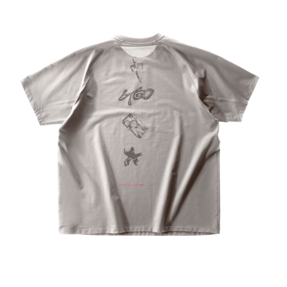 Vintage Fossil-Print Quick-Dry Tee