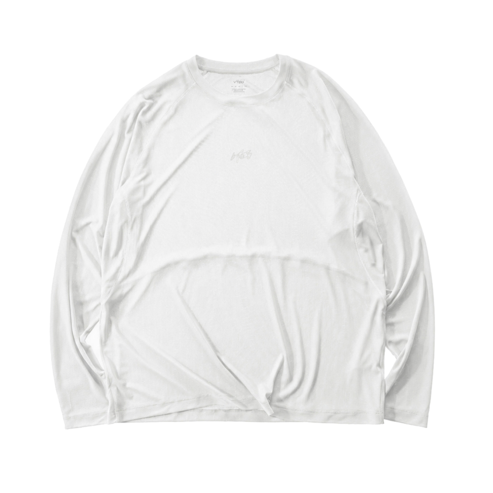 Lightweight Reflective-Print Long-Sleeve Training Tee
