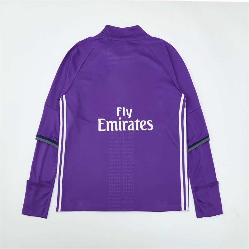 1617 season Real Madrid CF Purple Half pull training suit