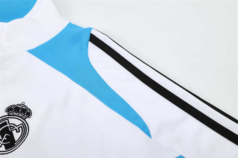 1213 season Real Madrid CF white Half pull training suit