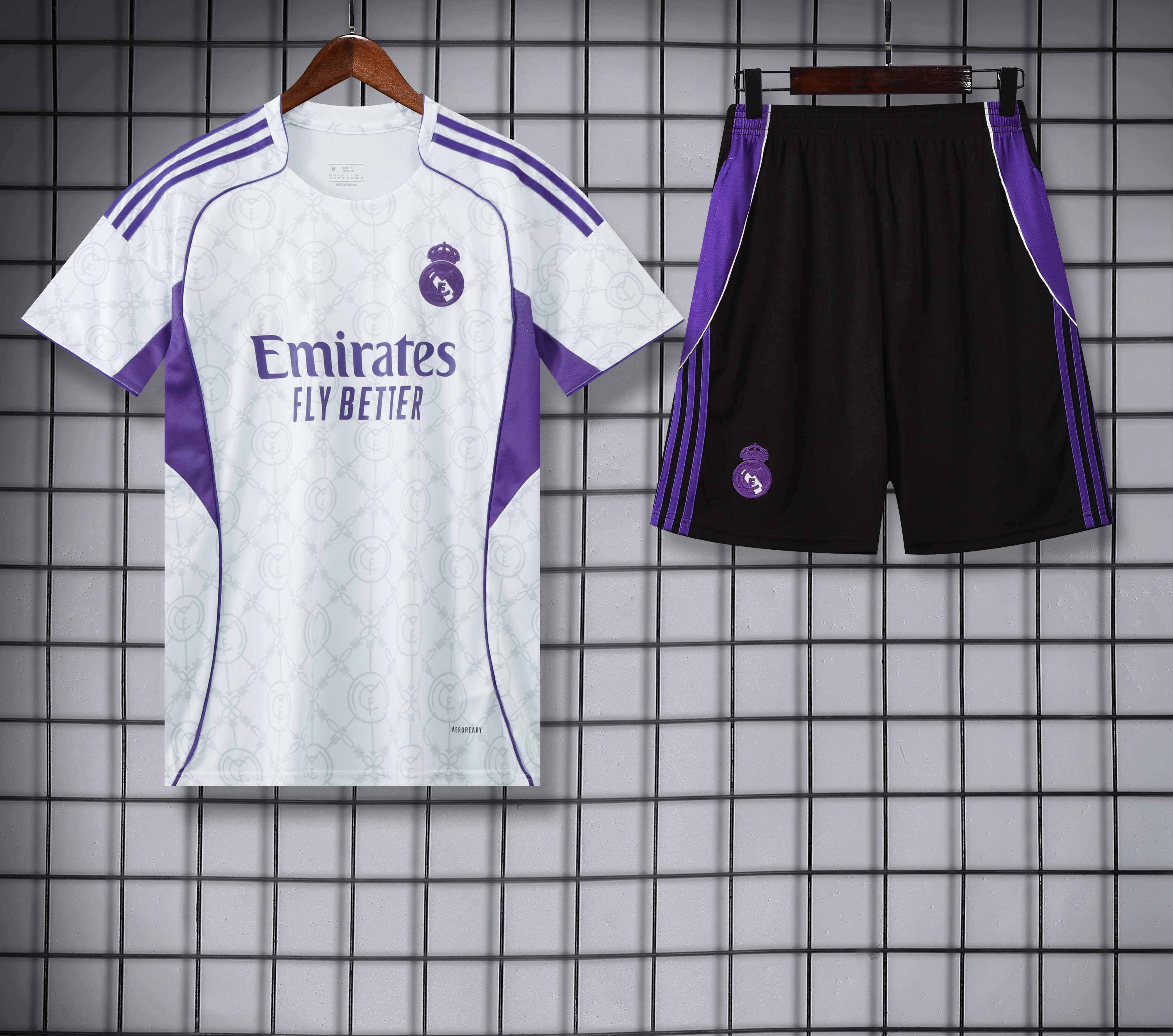 2526 season Real Madrid CF Training clothes suit Short sleeve Fan version