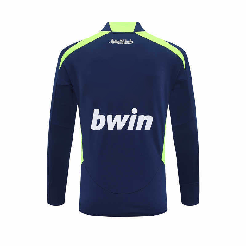 1213 season Real Madrid CF royal blue Half pull training suit