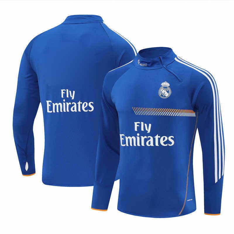 1314 season Real Madrid CF blue Half pull training suit