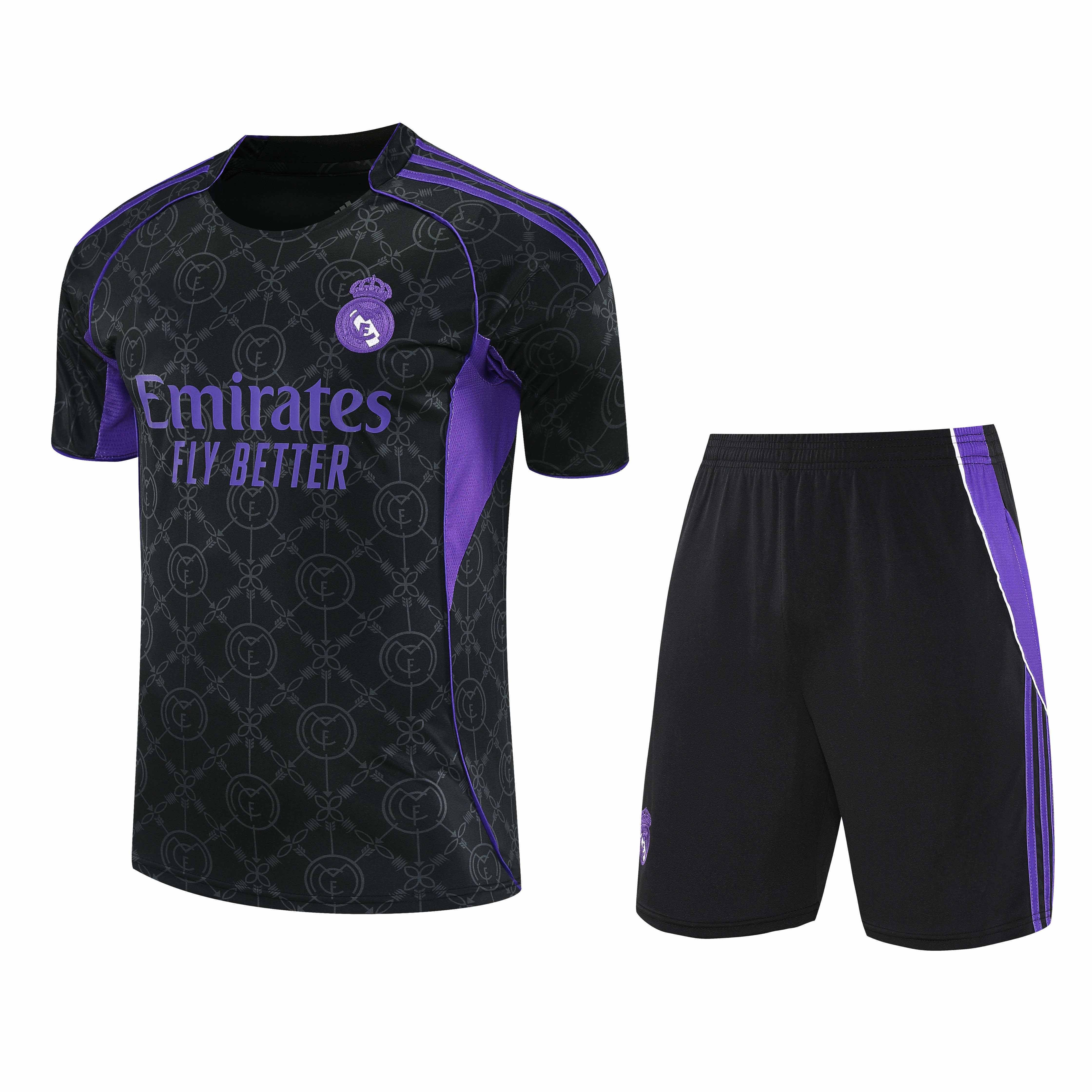 2526 season Real Madrid CF Training clothes suit Short sleeve Fan version