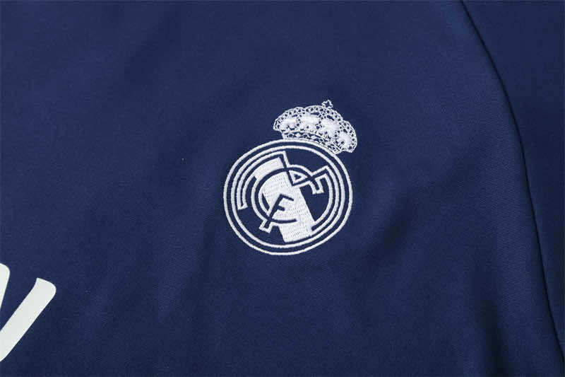 1617 season Real Madrid CF royal blue Half pull training suit