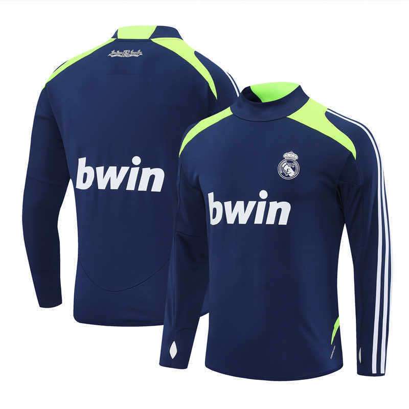 1213 season Real Madrid CF royal blue Half pull training suit