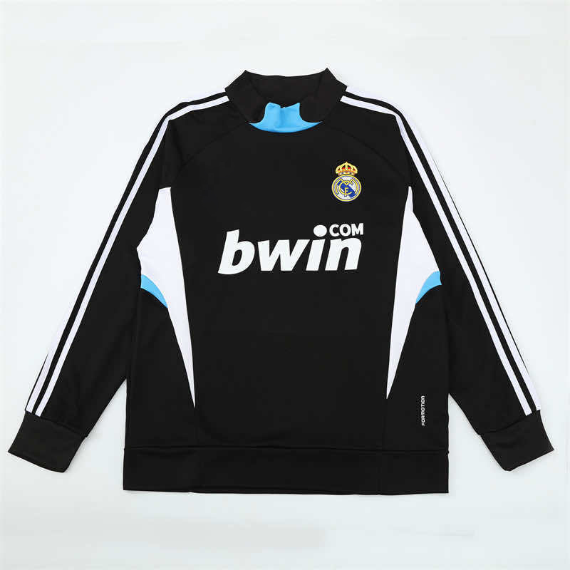 0809 season Real Madrid CF black Half pull training suit