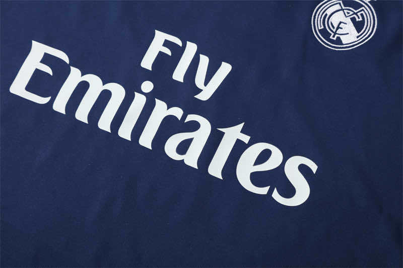 1617 season Real Madrid CF royal blue Half pull training suit