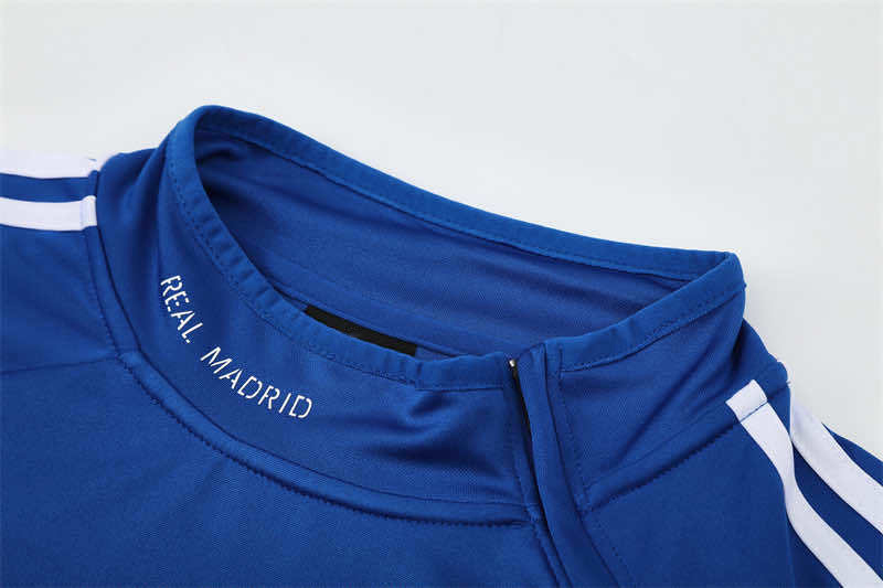 1314 season Real Madrid CF blue Half pull training suit
