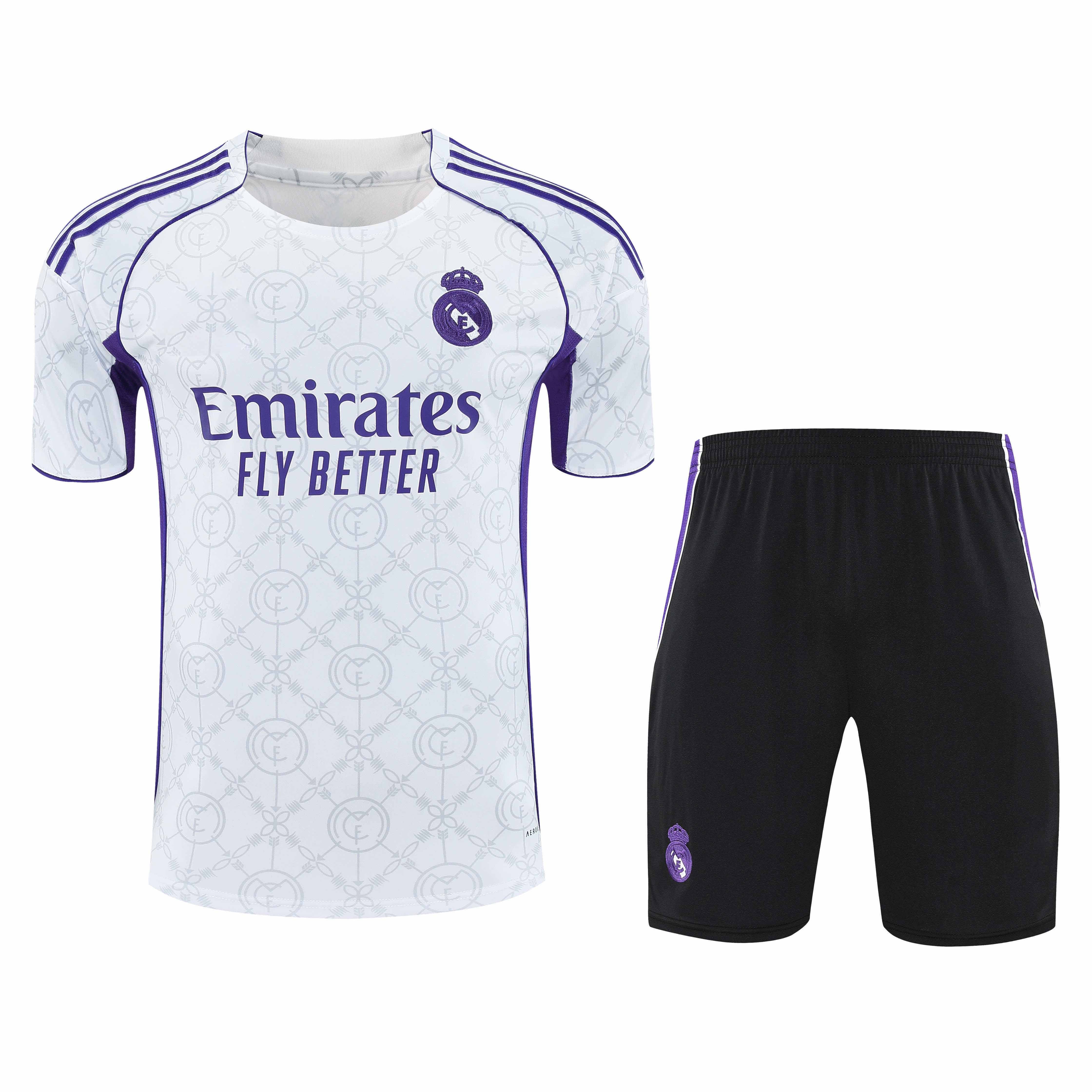 2526 season Real Madrid CF Training clothes suit Short sleeve Fan version