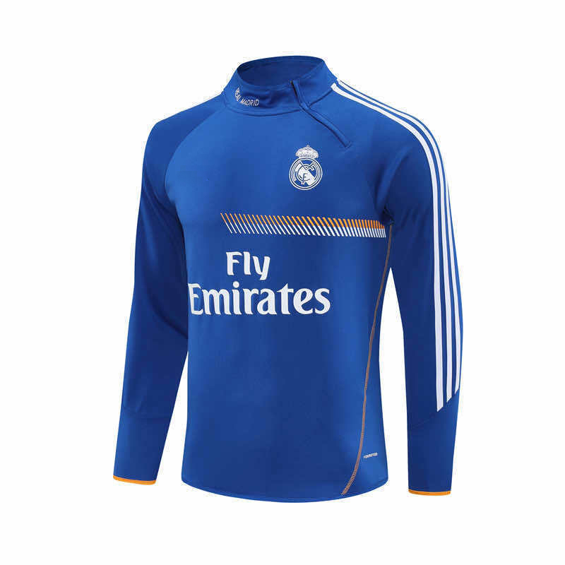 1314 season Real Madrid CF blue Half pull training suit