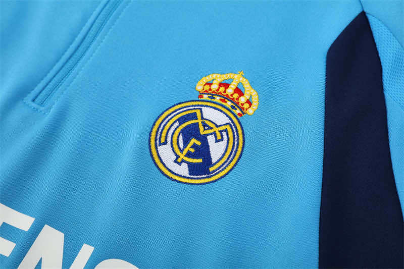 0506 season Real Madrid CF light blue Half pull training suit