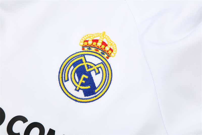 0910 season Real Madrid CF white Half pull training suit