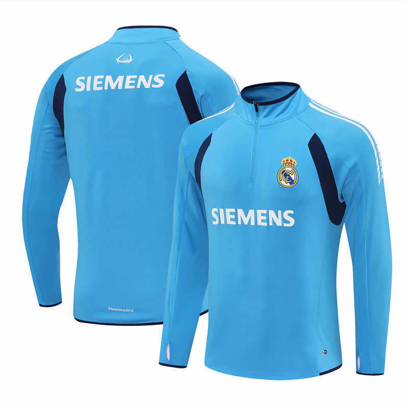 0506 season Real Madrid CF light blue Half pull training suit