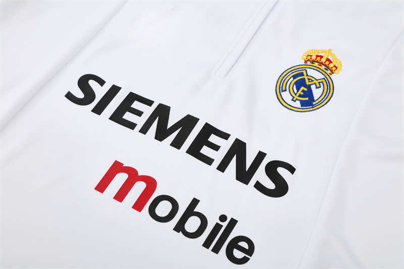 0405 season Real Madrid CF white Half pull training suit
